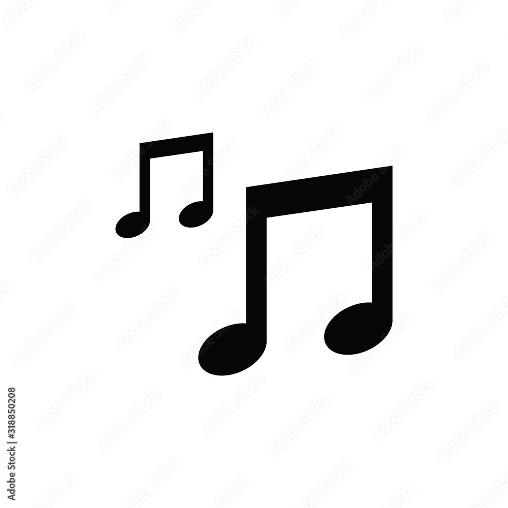 Musical note - black vector icon Musical note - black vector icon