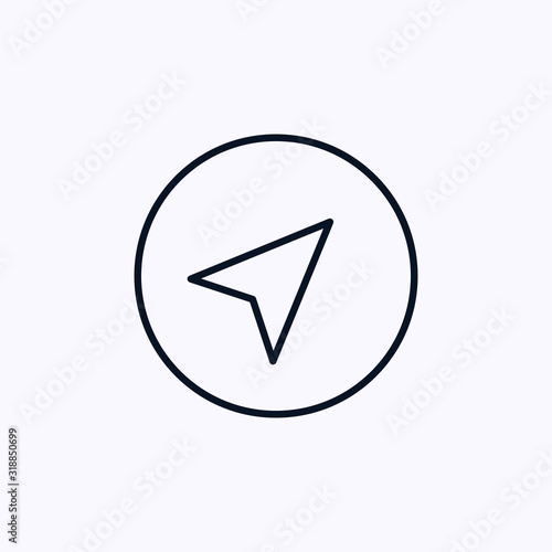 Free Download Compass pointer icon isolated on white background - GFXLoad