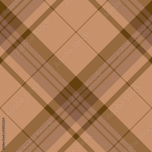 Seamless pattern in magnificent discreet brown colors for plaid, fabric, textile, clothes, tablecloth and other things. Vector image.