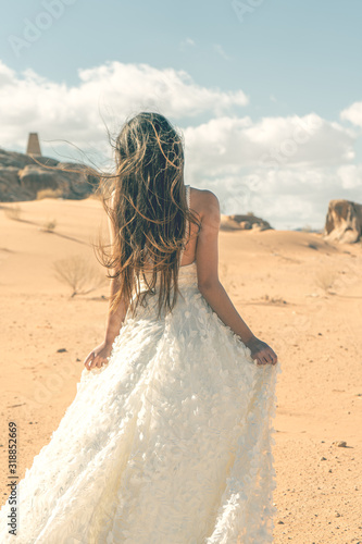 Bride on the desert