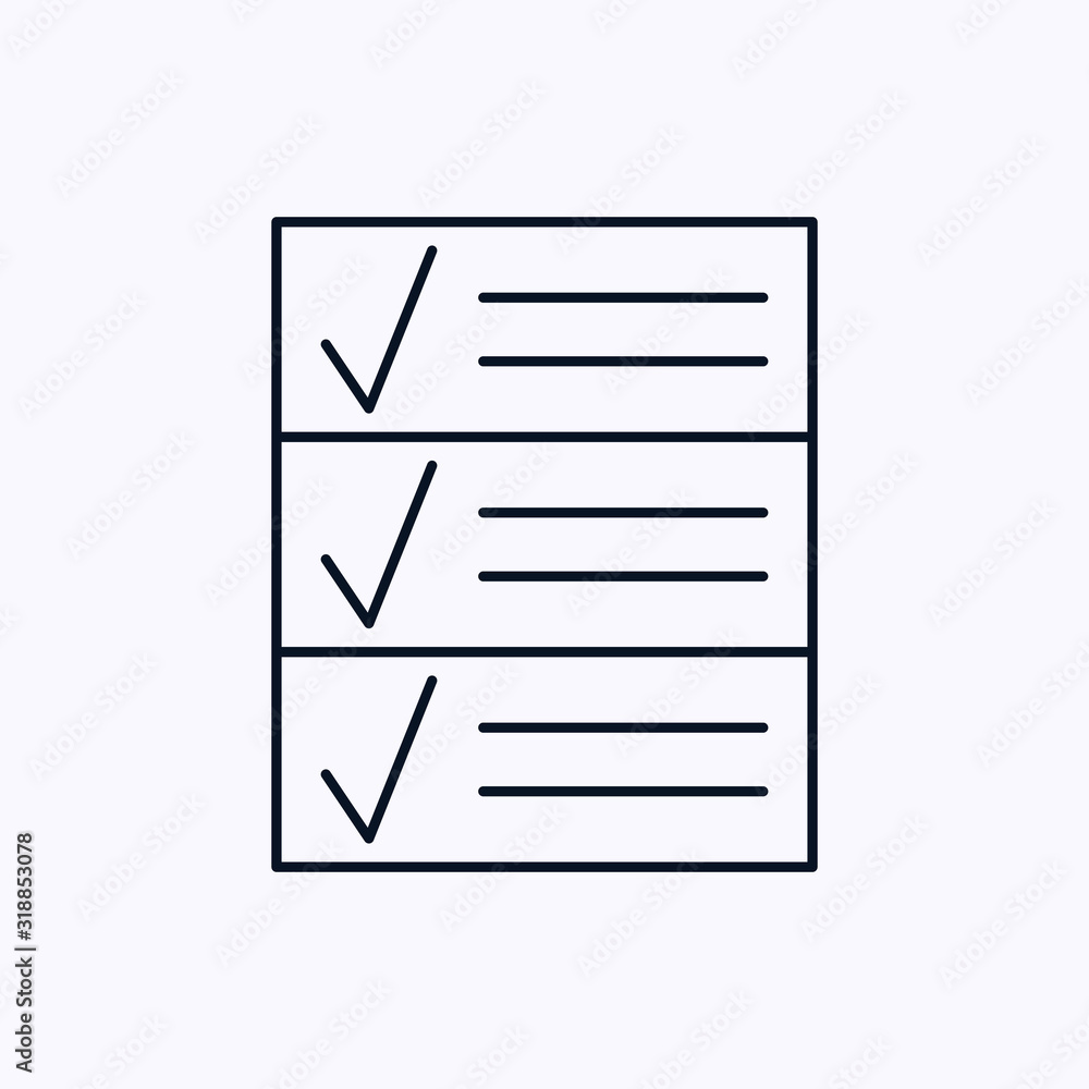 Check list icon isolated on white background Check list icon isolated on white background