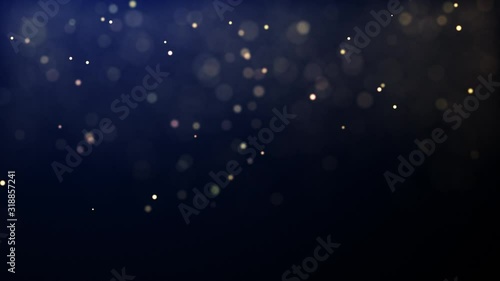 Magical golden Particles weaving Animation