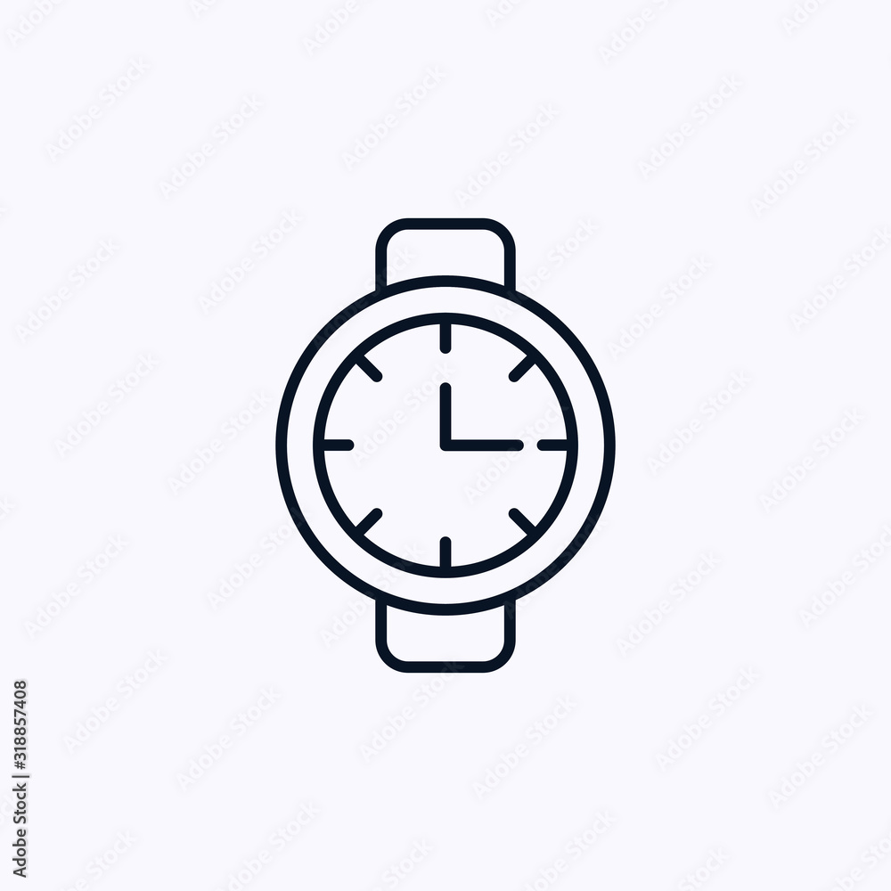 Watch icon isolated on white background Watch icon isolated on white background