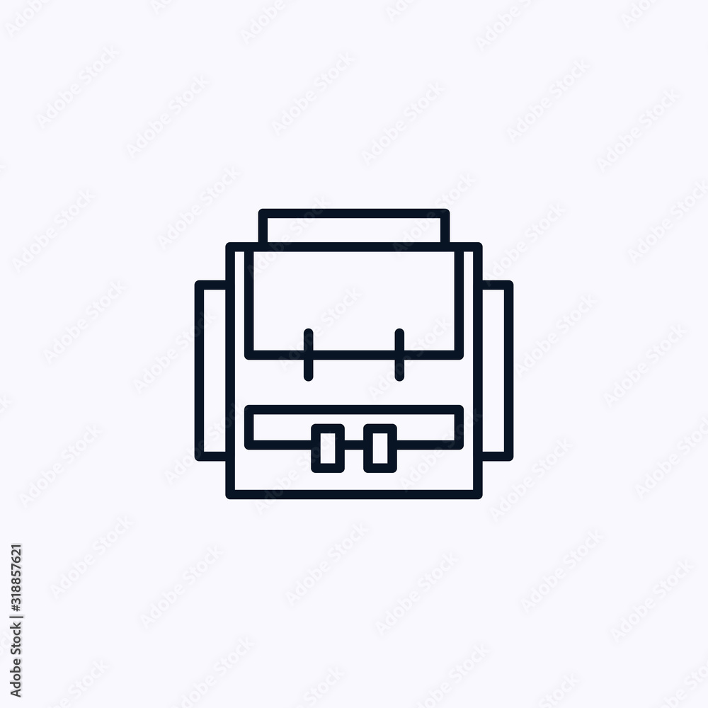 Backpack icon isolated on white background Backpack icon isolated on white background