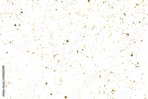 Gold Glitter Texture Isolated On White. Amber Particles Color. Celebratory Background. Golden Explosion Of Confetti. Design Element. Digitally Generated Image. Vector Illustration  Eps 10.