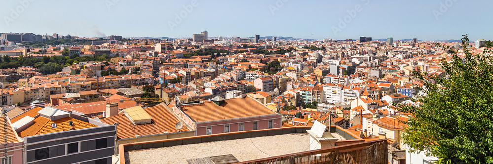 Lisbon skyline seen from the Miradouro da Senhora do Monte