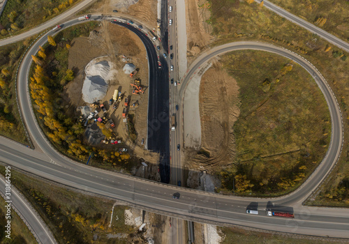 Road between Ekaterinburg city and Verkhnyaya Pyshma city and Yekaterinburg Ring Road (EKAD). Russia photo