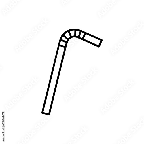 Plastic straw icon