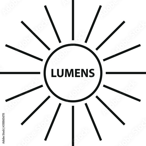 lumen icon, vector illustration.