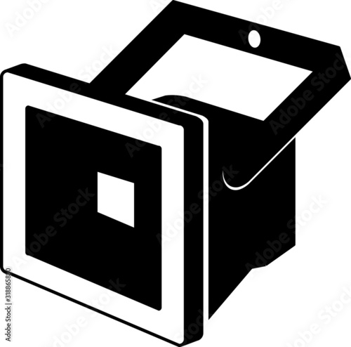 led floodlight icon  - vector illustration.