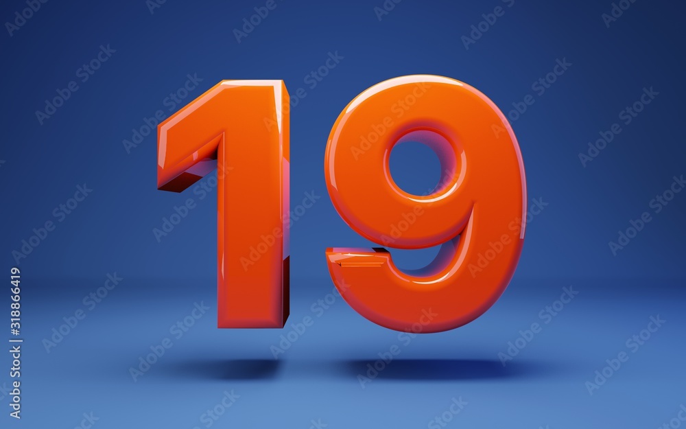 Lush Lava 3d number 19. 3D rendering. Best for anniversary, birthday party, celebration. Lush Lava 3d number 19. 3D rendering. Best for anniversary, birthday party, celebration.