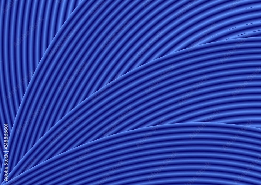 Obraz premium Abstract blue waves background. Vector illustration.