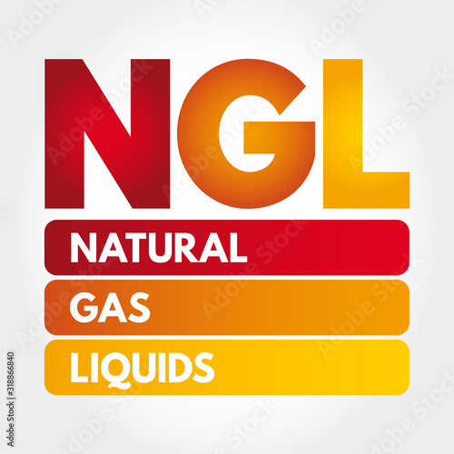 NGL - Natural Gas Liquids acronym, concept background
