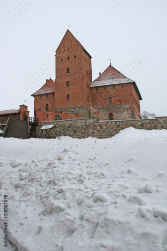 Trakai castle in winter time