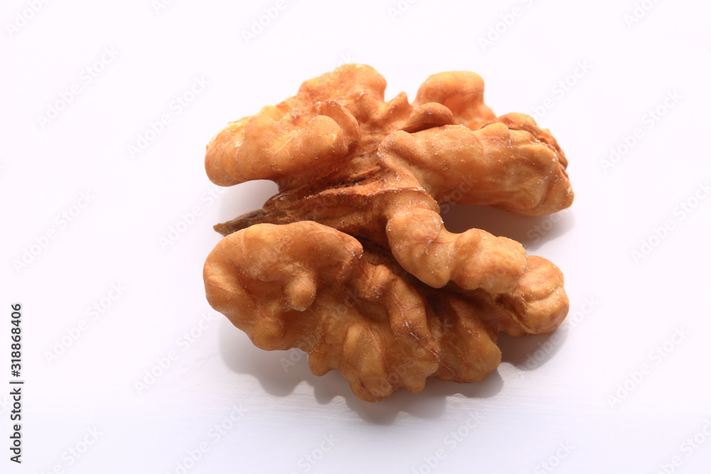 Walnut kernel Close-up. Top view. Walnut kernel Close-up. Top view.