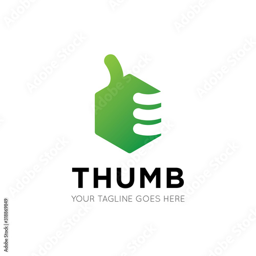 finger thumb logo and good icon vector illustration design template