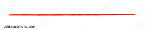 Lange rote gemalte Linie als Markierung oder zum Unterstreichen