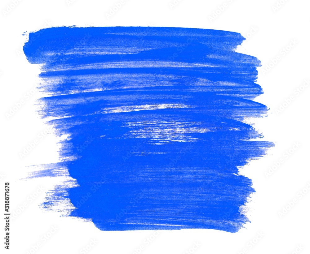 Handgemalte Pinselfläche in blau