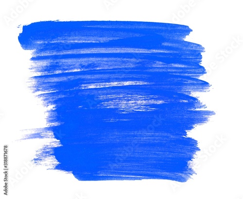 Handgemalte Pinselfläche in blau