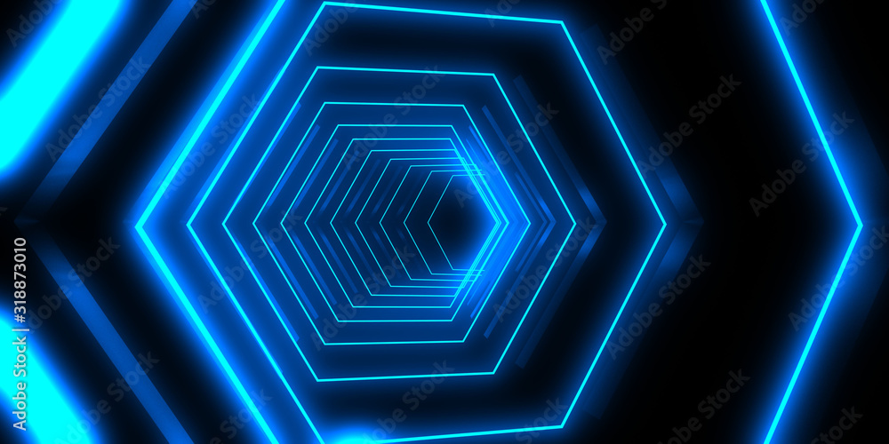 3D abstract background with neon lights. neon tunnel.3d illustration3 3D abstract background with neon lights. neon tunnel.3d illustration3