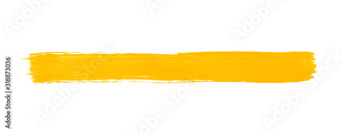 Gemalter Pinsel grunge Streifen gelb orange