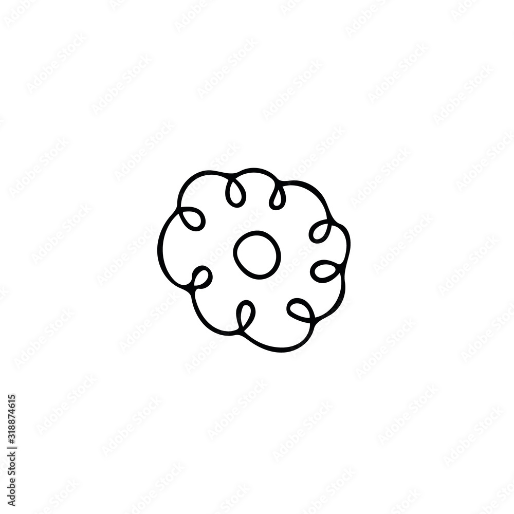 daisy flower hand drawn in doodle style. simple scandinavian. spring, summer