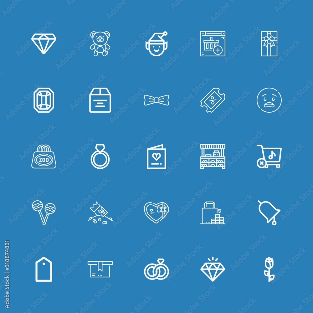 Editable 25 gift icons for web and mobile Editable 25 gift icons for web and mobile