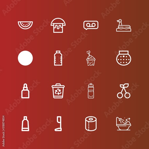 Editable 16 clean icons for web and mobile
