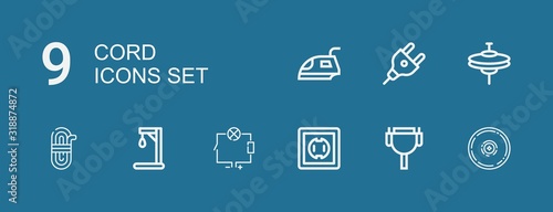 Editable 9 cord icons for web and mobile