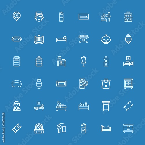 Editable 36 bed icons for web and mobile