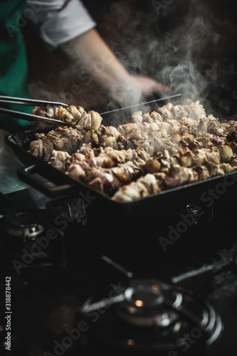 Preparation of shish kebab bbq © ercan senkaya