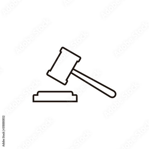 Gavel icon vector,  Judge Gavel Auction Icon. Bid, Hammer icon vector,