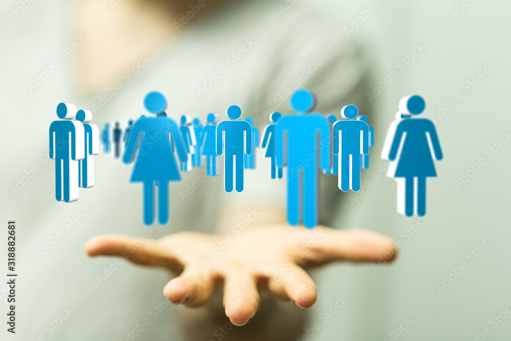 Social Networking illustration team group Social Networking illustration team group