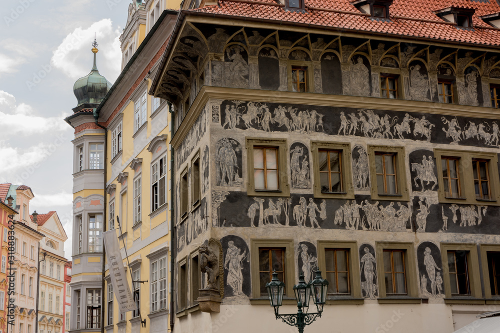 Obraz premium old typical building in prague