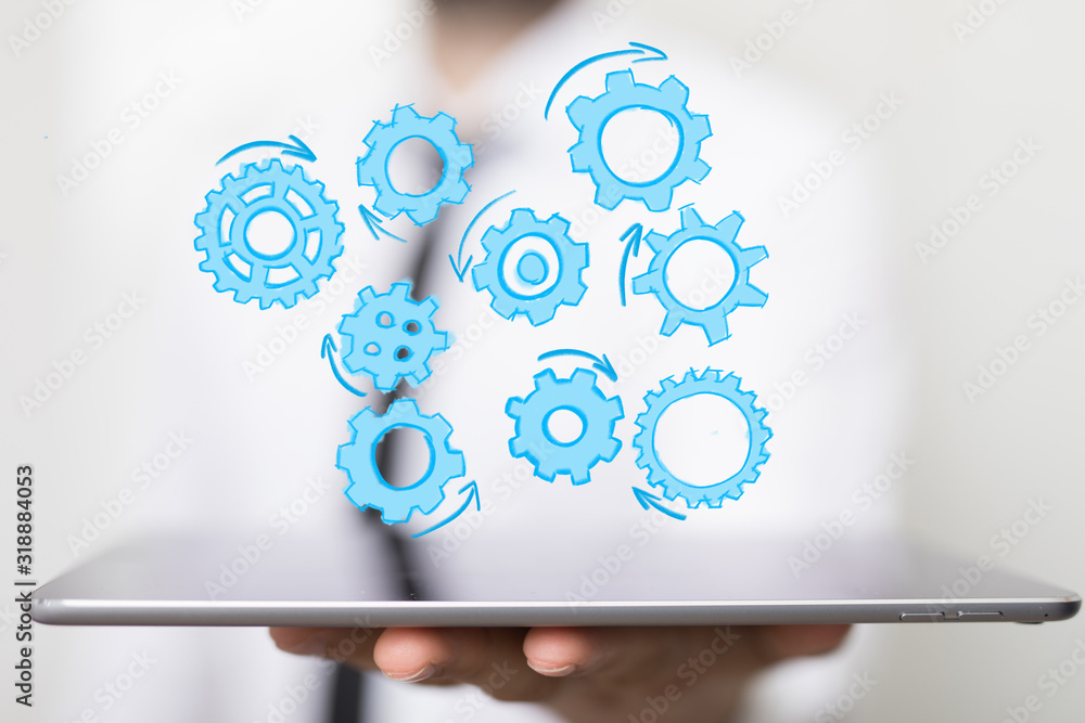 gear Technology setting concept background. gear Technology setting concept background.