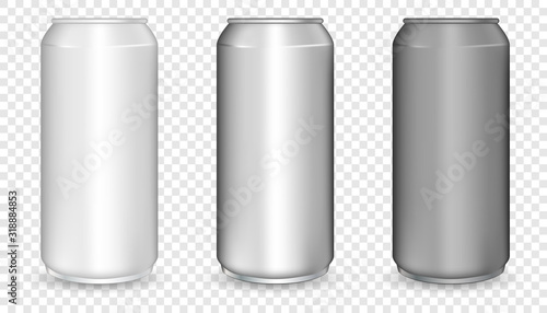 Realistic aluminum cans. 
