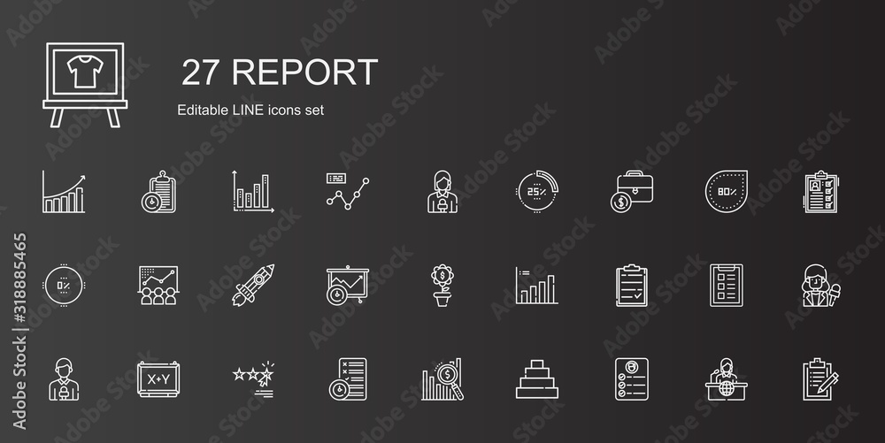 report icons set report icons set