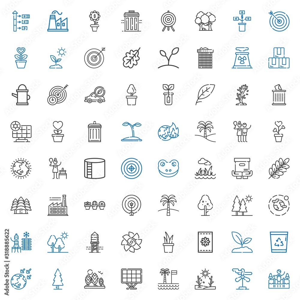 environment icons set environment icons set