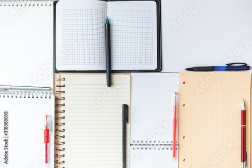 Wallpaper Mural Textured background from blank open notebooks, notes and albums Torontodigital.ca