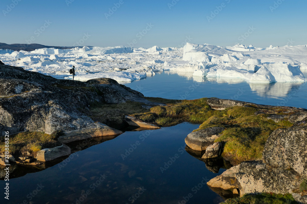 Greenland Ilulissat glaciers at ocean