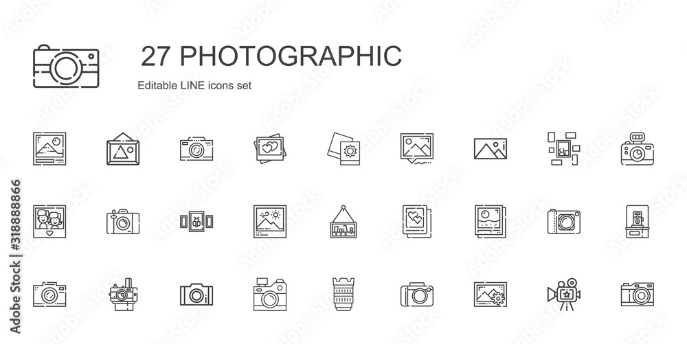 photographic icons set - obrazy, fototapety, plakaty 