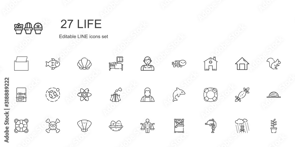 life icons set life icons set
