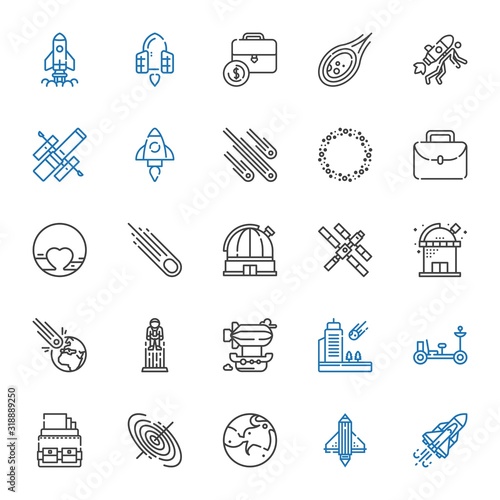 rocket icons set