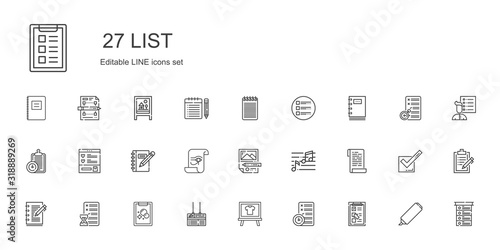 list icons set