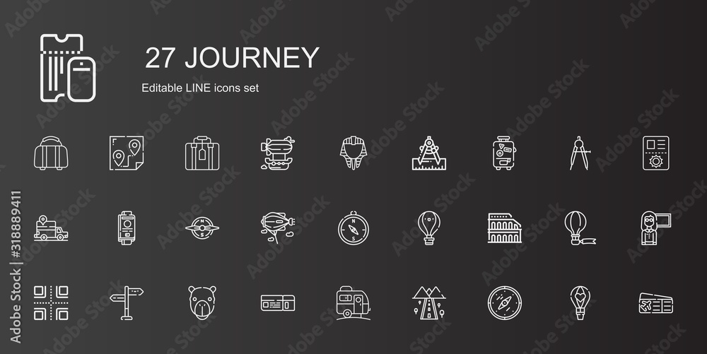 journey icons set journey icons set