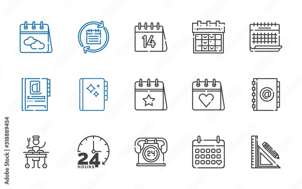 calendar icons set calendar icons set