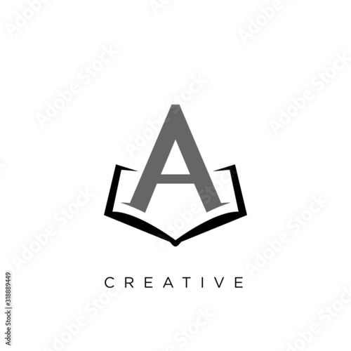 book abstract logo