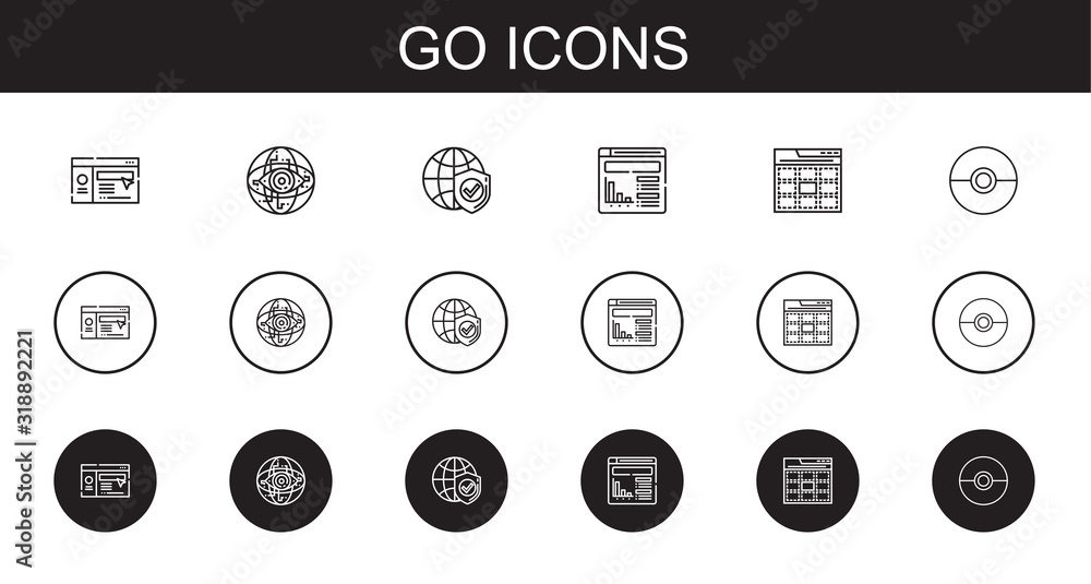 go icons set go icons set