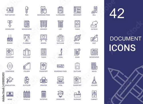 document icons set