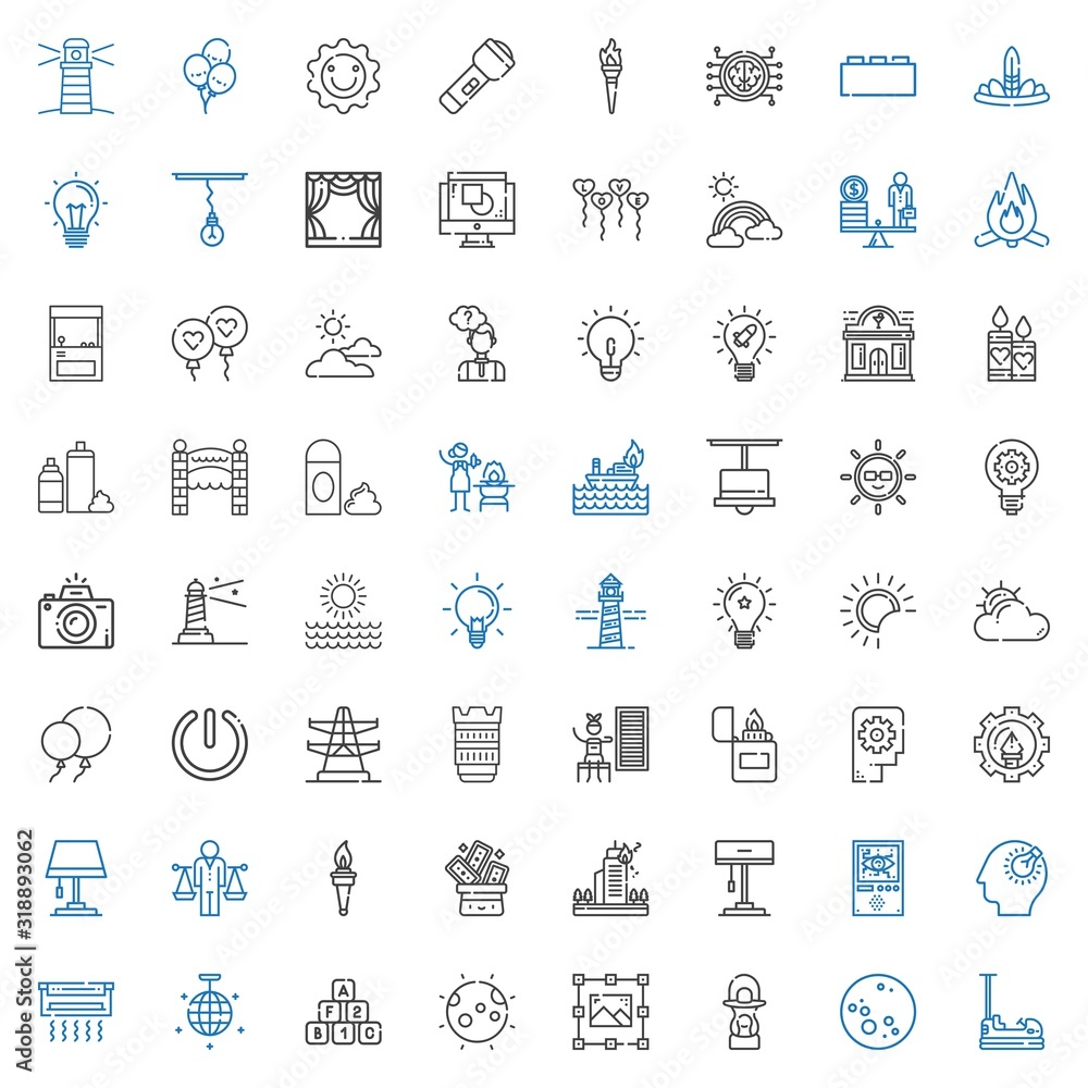 light icons set light icons set